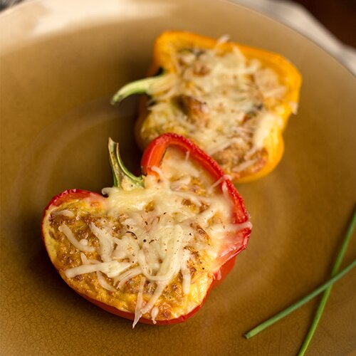 Chicken & Rice Stuffed Peppers